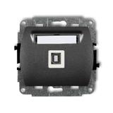 TREND Mechanizm gniazda pojedynczego USB A-B 2.0 grafitowy