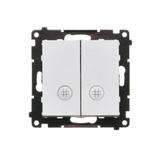 Simon 55 Łącznik krzyżowy podwójny z podświetleniem szybkozłączka Aluminium mat TW7/2L2.01/143 KONTAKT