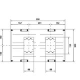 univers N 300x500mm podzespół dla wyłączników mocy H3+ 2xP250 +napęd silnikowy UK22LH1M HAGER