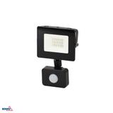 NAŚWIETLACZ LED SMD KASTEL 10W 6000K 850LM IP65 CZARNY CZ. PIR