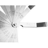 Szczelinomierz 16 listków odgiętych (0.127 - 0.508mm) 65MN/stal nierdzewna