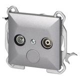 Gniazdo abonenckie "RTV" Pearl, 1,5dbt, GAP-P/K, antracyt