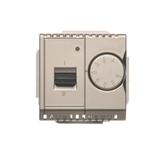 Simon Basic Regulator temperatury z czujnikiem wewnętrznym 16A 230V. Montaż gniazda na wkręty do puszki satynowy BMRT10W.02/29 BMRT10w.02/29 KONTAKT