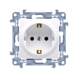 Simon 10 Gniazdo Schuko pojedyncze 16A z. śrub. biały