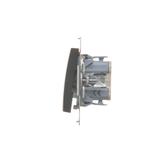 Simon 54 Łącznik dwubiegunowy z podświetleniem LED 10A szybkozłączka czarny