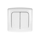 Włącznik podwójny natynkowy do zdalnego sterowania włącznikami podtynkowymi i gniazdami,z nadajniki