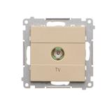 Simon 55 Gniazdo antenowe TV pojedyncze Do instalacji indywidualnych Szampański mat TAK1.01/144 KONTAKT