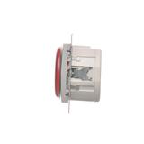 Simon 54 Sygnalizator świetlny LED – światło czerwone 230V srebrny mat DSS2.01/43 KONTAKT