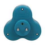 Rozgałęźnik 3x2P+Z turkusowy OR-AE-13134/T ORNO