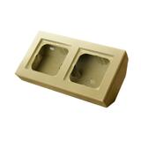 SONATA Puszka narożna podwójna, wyposażona w ramkę - kolor szampański złoty