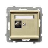 SONATA Gniazdo ekwipotencjalne pojedyncze - kolor szampański złoty