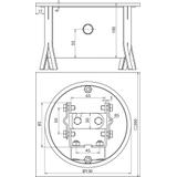Studzienka probiercza UF 200x200x100 mm z zaciskiem NIRO, stal nierdzewna NIRO