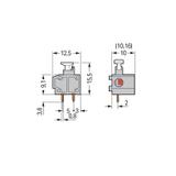 złączka do płytek drukowanych pomarańczowa raster 10/10,16 mm