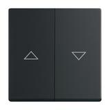 FUTURE Klawisz z nadrukiem Do wyłącznika/przycisku żaluzjowego czarny matowy