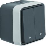 BERKER W.1 Łącznik żaluzjowy przyciskowy kompletny IP55 szary 50753535 HAGER