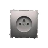 Simon Basic Gniazdo wtyczkowe z uziemieniem 16A 250V zaciski śrubowe stal inox BMGZ1.01/21 KONTAKT