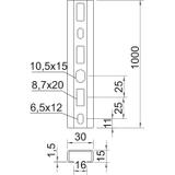 C30, SZYNA PROFILOWA PERF.1000 FT