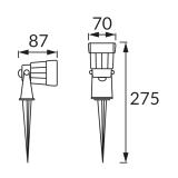 PLANT LED 5W BLACK 4500K