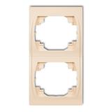 LOGO Ramka pionowa podwójna beżowa