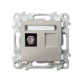 SZAFIR Gniazdo antenowe typu F pojedyncze - kolor kaszmirowy beż