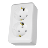 Prima gniazdo podwójne schuko biały WDE001048 Schneider