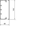 tehalit.LF Kanał elektroinstalacyjny PVC 40x110mm jasnoszary LF4011007035 HAGER