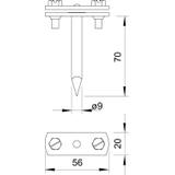 166/LS-70, UCHWYTY PRZEW.70 MM DO BEDNARK