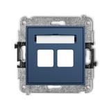 MINI Gniazdo antenowe multimedialne podwójne bez modułu (standard Keystone) navy blue 64MGM-2P KARLIK