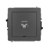 DECO Mechanizm gniazda komputerowego pojedynczego 1xRJ45, kat. 6, ekranowany, 8-stykowy, bez pola op