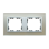 Simon 82 Nature Ramka 2-krotna Nature-szkło Srebrna / pierścień aluminium mat 82927-62 KONTAKT