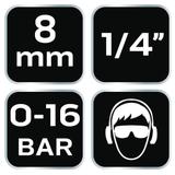 Złącze do węża 8 mm z gwintem M 1/4"