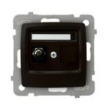 KARO Gniazdo ekwipotencjalne pojedyncze - kolor czekoladowy metalik