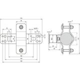 Element mocujący do rur wsporczych, stal nierdzewna NIRO