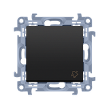 Simon 10 Przycisk dzwonek 10A 250V szybkozłączka czarny CD1C.01/49 KONTAKT