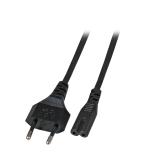 Kabel zasilający Euro - C7 (Euro 8) 180° 3m czarny