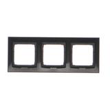 Simon 54 Premium Ramka 3-krotna PREMIUM do puszek karton-gips IP20 / IP44 czarny DRK3/49 KONTAKT