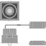 Oprawa SPOT SQUARE DARKLIGHT ADJUST 8W 3000K FL WT