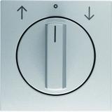 B.Kwadrat/B.7 Płytka czołowa z pokrętłem do łącznika żaluzjowego obr. alu lakier