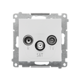 Simon 55 Gniazdo antenowe R-TV-SAT końcowe/zakończeniowe 1x Wejście: 5 MHz÷2,4 GHz Jasnoszary mat