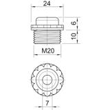 90 M, ZAŚLEPKI OTWARTE M20 J.SZ.