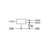 złączka z przetwornikiem DC/DC 12VDC/24VDC/250mA WAGO