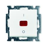 BASIC55 Wyłącznik z klawiszem, kontrolny Z lampką neonową, 2-biegunowy biały alpejski