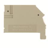 WAP WDU1.5/BLZ Płytka końcowa (styki), 45.4 mm x 2.5 mm, Ciemnobeżowy /50szt./ 1577330000 WEIDMÜLLER