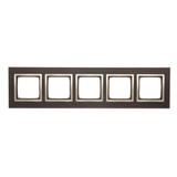 Simon 54 Nature Ramka 5-krotna Nature-Drewno ZŁOTE WENGE IP20/IP44* (*IP44-należy zastosować zestaw uszczelek DUN5) DRN5/85 KONTAKT