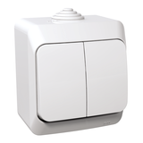Cedar Plus łącznik świecznikowy z podświetleniem IP44 biały WDE000551 Schneider