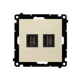 Simon 55 Gniazdo HDMI podwójne Szampański mat TGHDMI2.01/144 KONTAKT