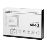 ALLED 50W Naświetlacz LED z PIR 4000lm IP44 4000K Alu+szkło FL/R-3 ORNO