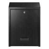 Skrzynka na listy przelotowa FIJI, z zamkiem bębenkowym, kolor czarny