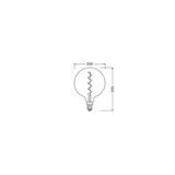 Lampa LED Vintage 1906 SMOKE 200 dim 4,8W/818 szkło przezroczyste E27