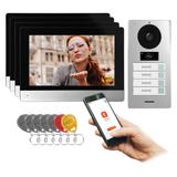 GAYD MULTI4, zestaw wideodomofonowy, bezsłuchawkowy, monitor dotykowy 8" LCD, Wi-Fi + APP na telefon